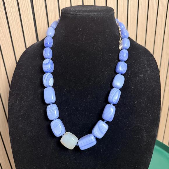 Free People NWT Zephyr Stone Necklace (Blue) - Picture 2 of 2